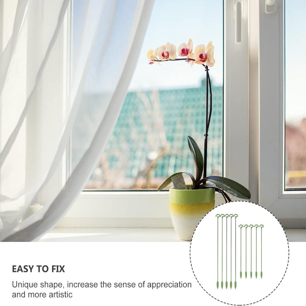 10PCS Anti Lodging Butterflies Orchid Potted Fixing Rods Flower Holder Pole  For Indoor Outdoor