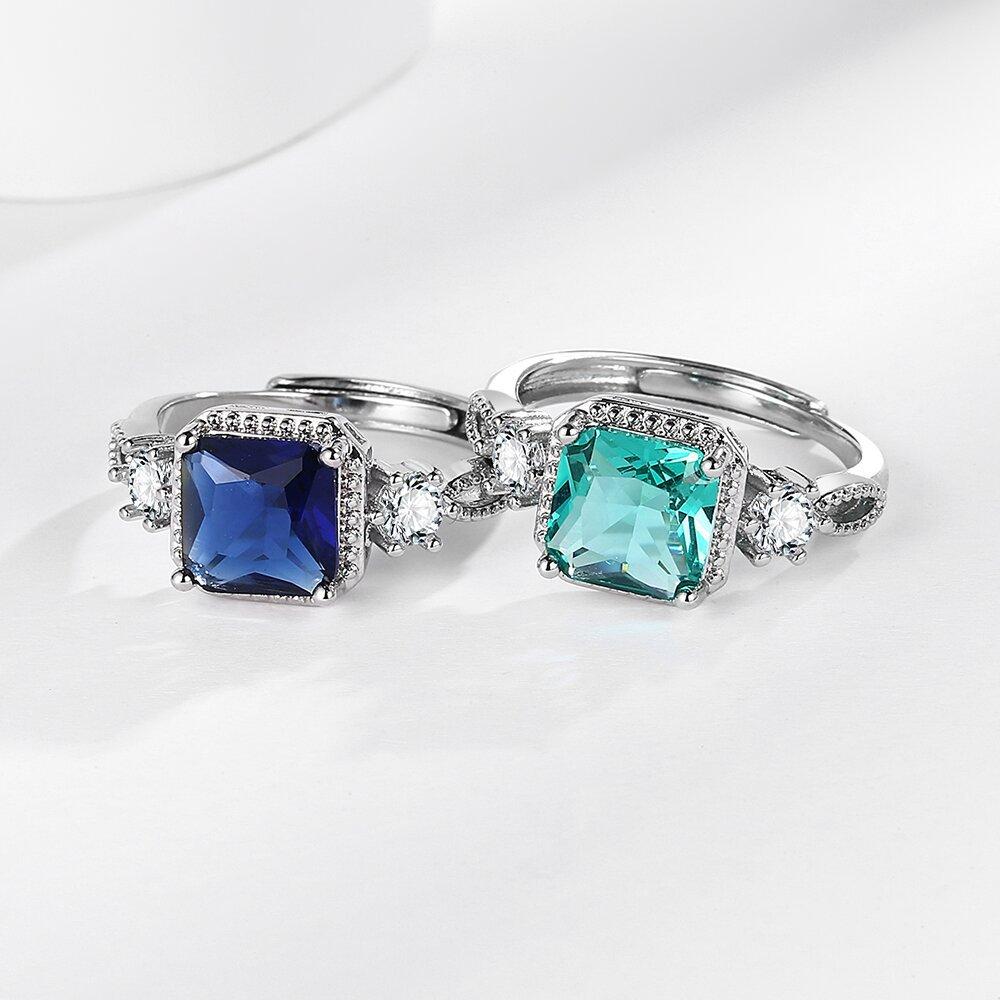 Silve Gorgeous Shiny Stone Zircom Ring For Women Engagement Wedding High Quality Fine Jewelry