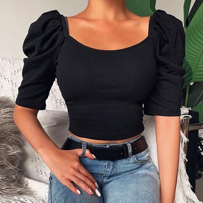 Regular Women Blouse Eye-catching Soft Wear Solid Pullover Top