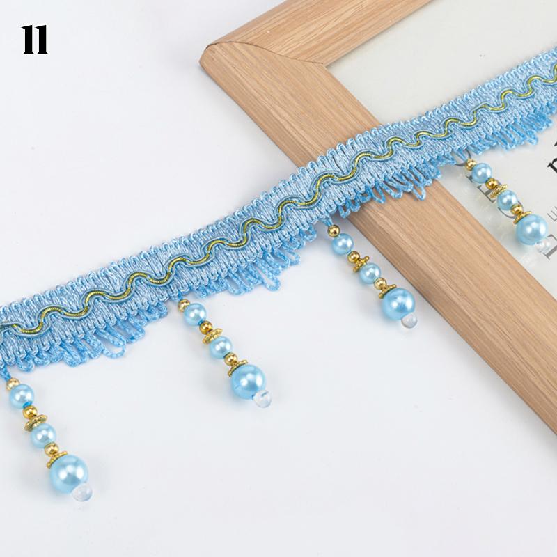 10 Meter Vorhangborten Perlenspitze Fransen DIY Vorhang Nähborte Quastelkante Heimvorhang Sofa Polsterdekor Zubehör