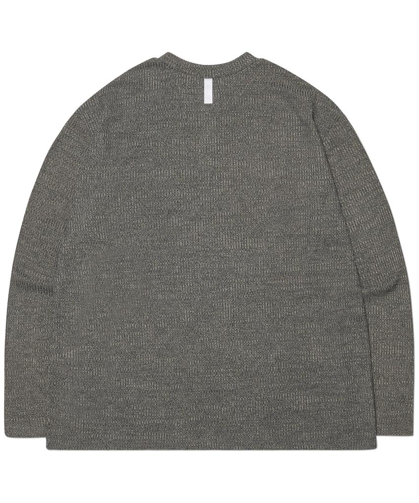 Nomaenyueol Henley Neck Knit Long Sleeve - Charcoal