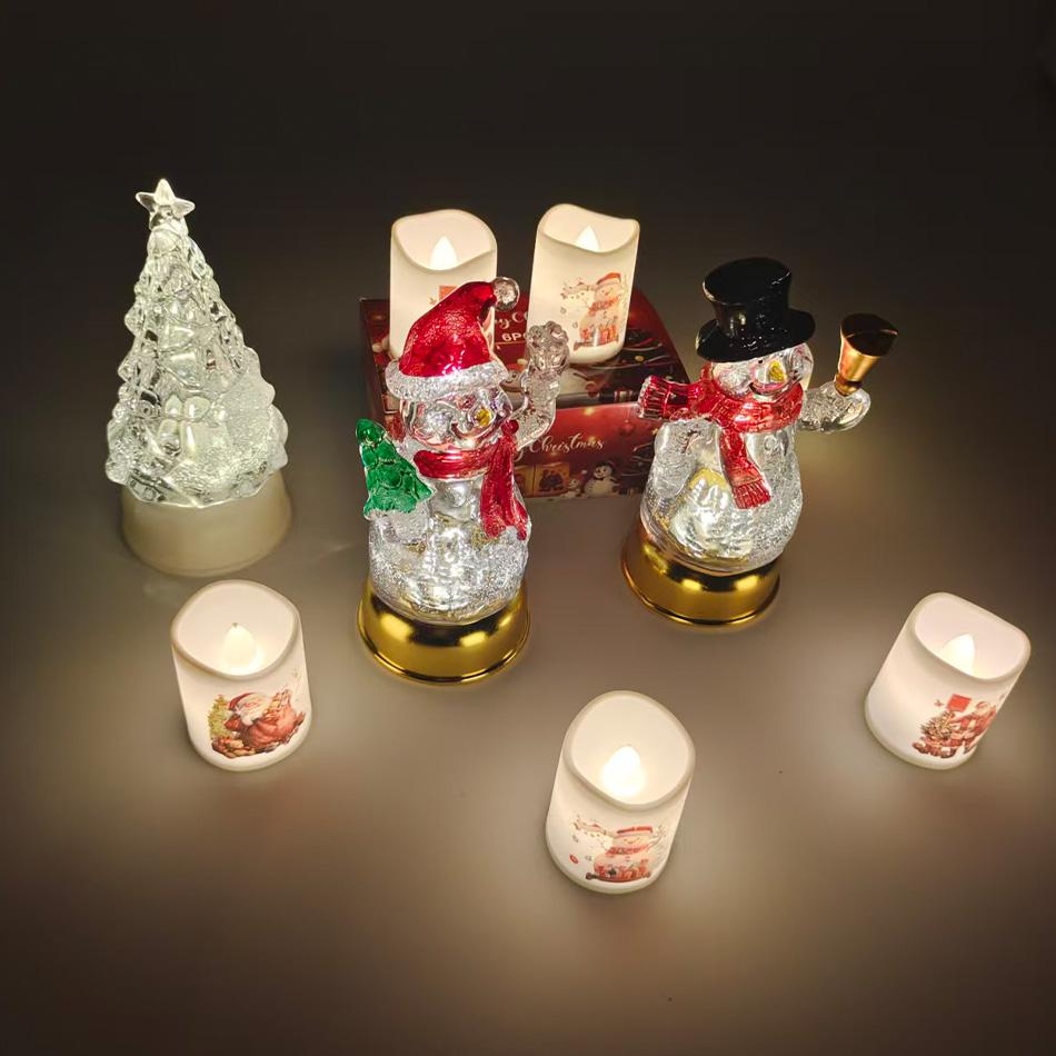 Christmas Decoration Snowman Night Light Kids Gift For Bedroom Garden Party Home Office Atmosphere LED Kid Friendly Entertaining Fun Play Safe