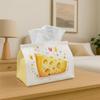 1pc Cheese Art Tissue Box - Cheese Block with Butterflies, 17.02*25.91cm, Ideal for Kitchen, Living Room, Bedroom, Bathroom - Holiday Decor, Bathroom 