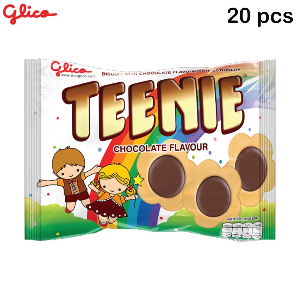 Glico Teenie Chocolate Flavour, Biscult with Chocolate Flavour Confectionery, 45 G X 10 Pcs / 20 Pcs / 30 Pcs - Thai Snack