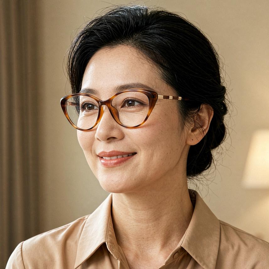 New ultra-light fashion cat eye reading glasses women's temperament shows the young and the elderly high definition anti-blue reading mirror