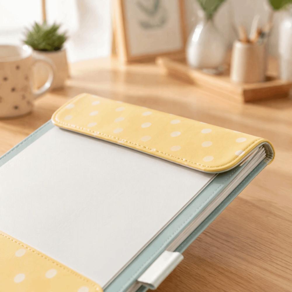 PU Leather Clipboard Folder A4 Magnetic Paper Organizer Stylish Magnetic Clipboard Folder  Office