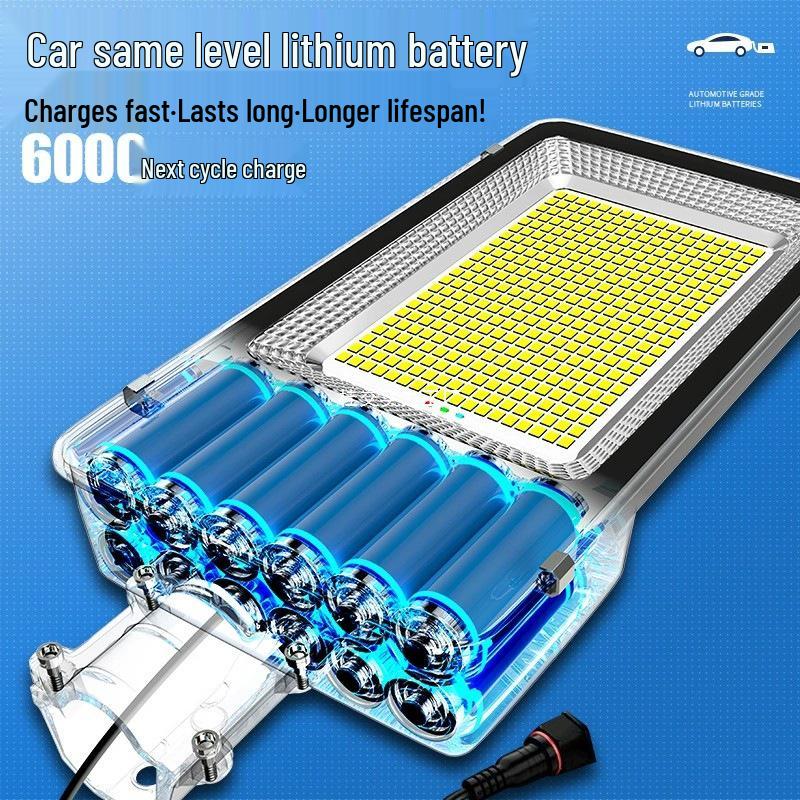 Brand Super Bright LED Solar Street & Courtyard Light - High Power, Waterproof, with Light Pole