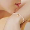 VINTAGEPINK Little Square Freshwater Pearl 925 Silver Bracelet