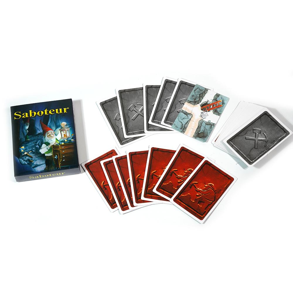 English Saboteur Board Game Cards Table Games for Families Party Dwarf Gold Mine Digging Miner