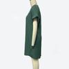 Women's Summer Shirt Dress V-Neck -Short Sleeve Button Midi Dress Loose Solid Color Beach Party Dress