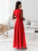 2025 Summer Lace-Up Solid Color V-Neck Evening Long Dress