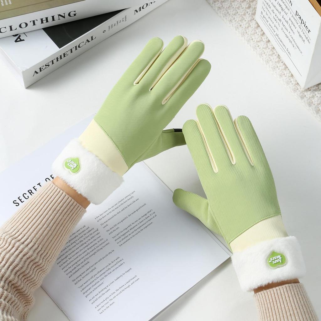 Women's Winter Velvet Touchscreen Gloves: Warm, Waterproof, Windproof, Non-slip, Ideal for Cycling, Driving, and Riding