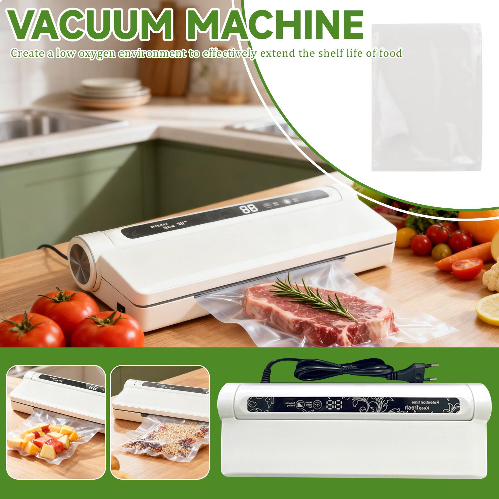 

Household Vacuum Sealer Machine with Digital Control Panel for Food Storage and Preservation Suitable for Dry and Moist Modes One Size
