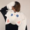 Lovely Cat Animal Hat Faux Fur Hooded Scarf Winter Thickened Cute Furry Ears Paw Gloves Hoodie Beanie Cap for Women Girls Lolita