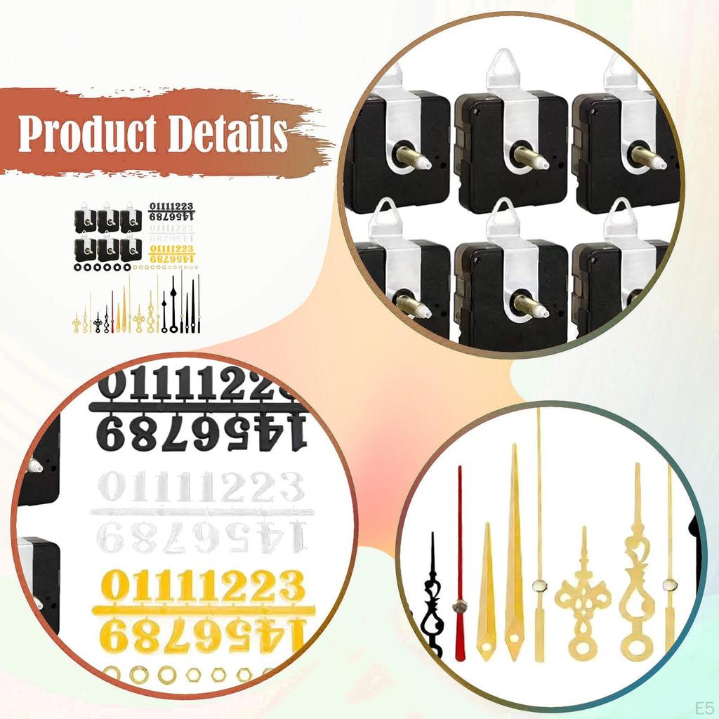 Clock Mechanism Kit Easy To Install,Wall Clocks Accessories Metal Hands Utility Replacement