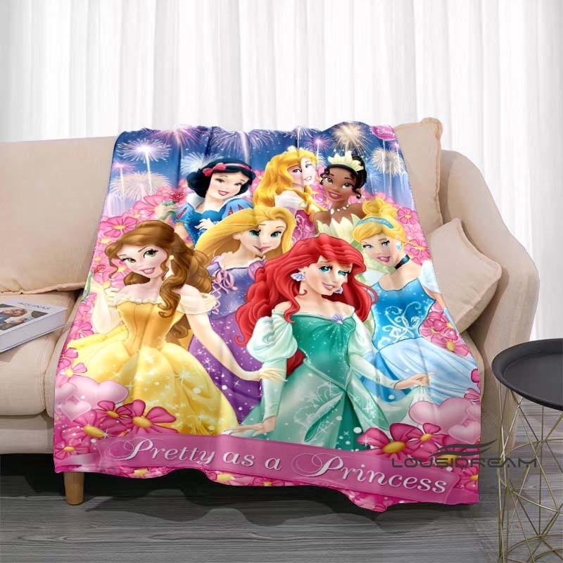 2026 Neue Disney Prinzessin Bedruckte Decke, Cartoon Flanell, Flauschige und Weiche Decke für Erwachsene und Kinder, Plüsch Sofa Bett, Auto
