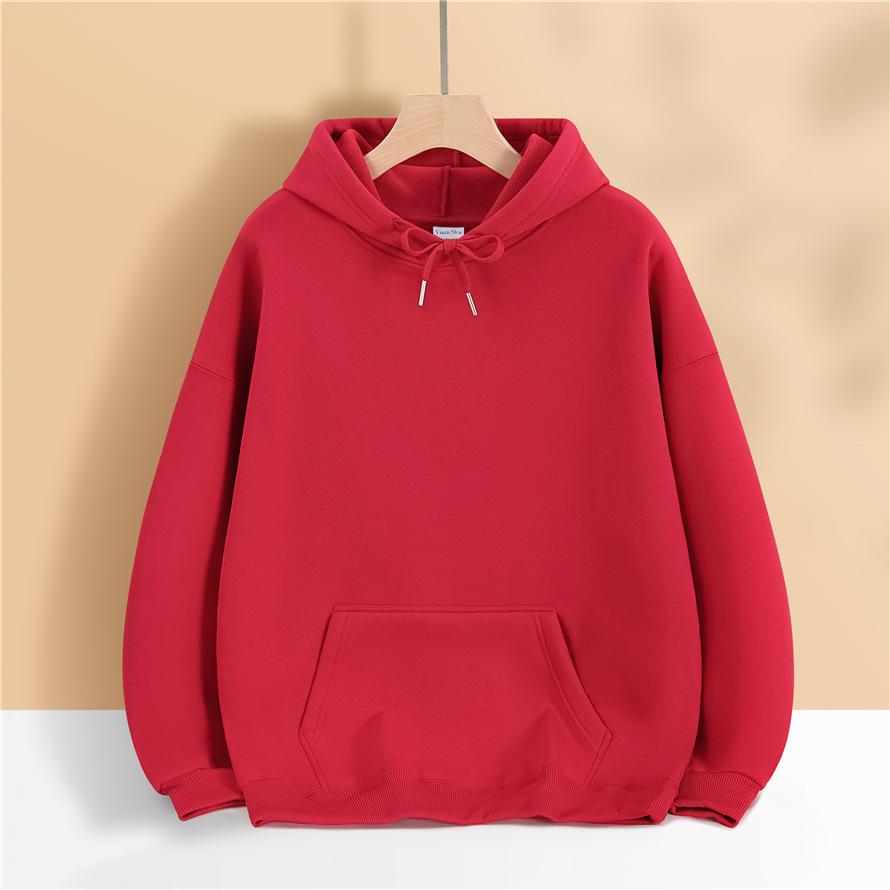 Autumn/Winter Pearl Series Fleece Hooded Dropped Shoulder Sweater, Casual Long Sleeved Couple Clothes,Trendy Brand  Unisex