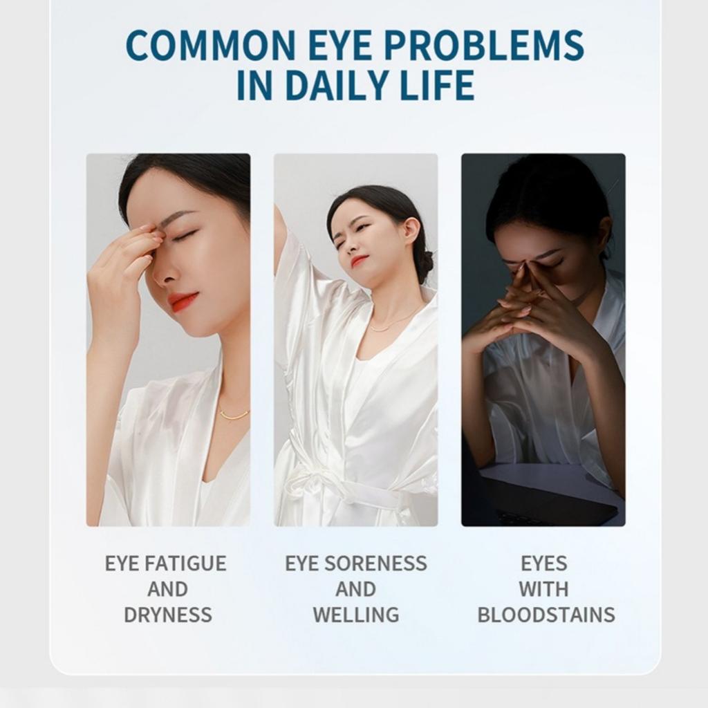 Tragbares 3-in-1 Augenmassagegerät mit Nano-Vernebler Sanfter Nebel Augenpflegegerät für den Heimgebrauch, Wiederaufladbar & Sicher Linderung von Augenermüdung