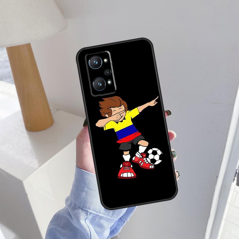 Colombia Flag Football Case For Realme 15 14 11 12 13 Pro Plus C65 C67 C71 C63 C61 C55 C51 C53 C35 C75 GT6 GT7 Pro