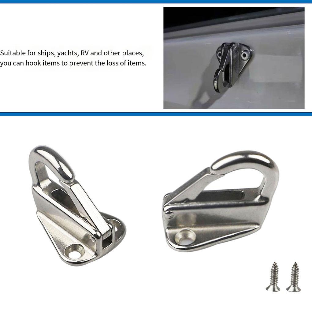 5piece Stainless Steel Fender Hooks For Marine – Easy Installation And Wide Application Marine Grade