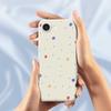 For iPhone 16e Case Colorful Dots Pattern Printing Straight Edge TPU Phone Back Cover