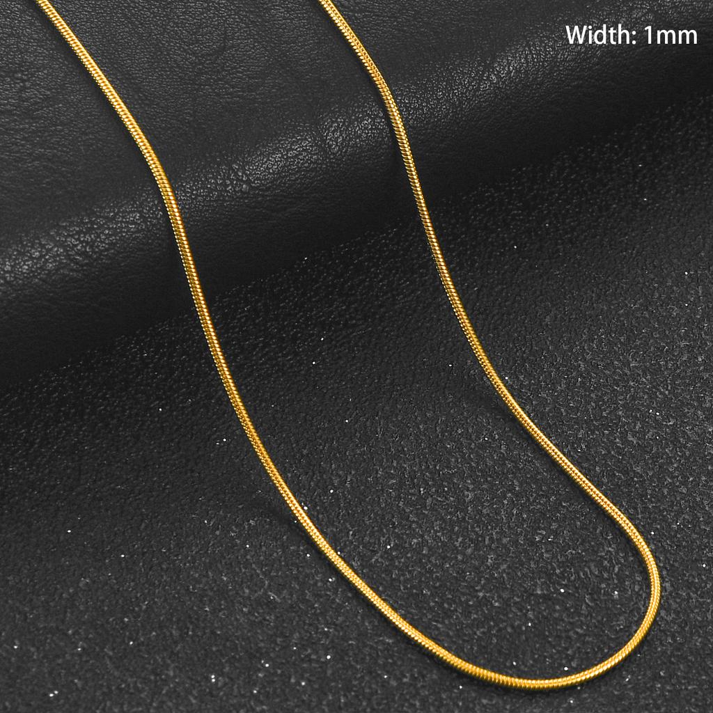 1/1.5/2.4/4mm Basic Stainless Steel Round Snake Chain Necklace Gold Color Plated Choker On Neck Clavicle Jewelry Accessories