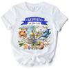 Artistic Georgia State Themes and Landmarks T-Shirt, Tee for History and Travel Lovers White