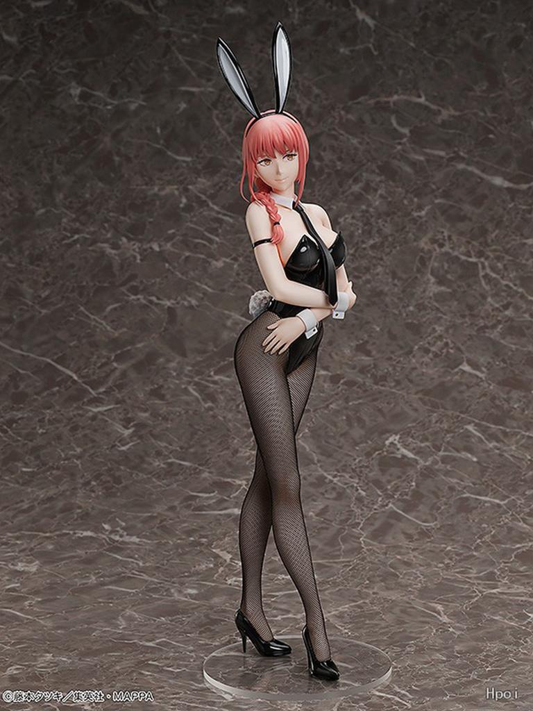 26CM Anime Chainsaw Man Makima Figure 1/4 Bunny Ver Black Silk Model Toy Gift Collection Action Figure Static Ornament Doll PVC