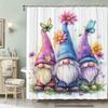 A Whimsical Gnomes Shower Curtain: Bring a Touch of Enchantment to Your Bathroom with This Adorable Design Featuring