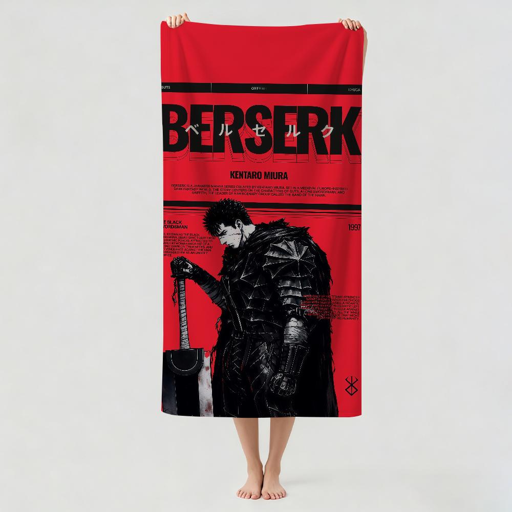 Abenteuer-Anime B-Berserk Handtuch Trocknen Badetuch Anwendbar Für Leichtes Schwimmen Camping Yoga Strand Aus