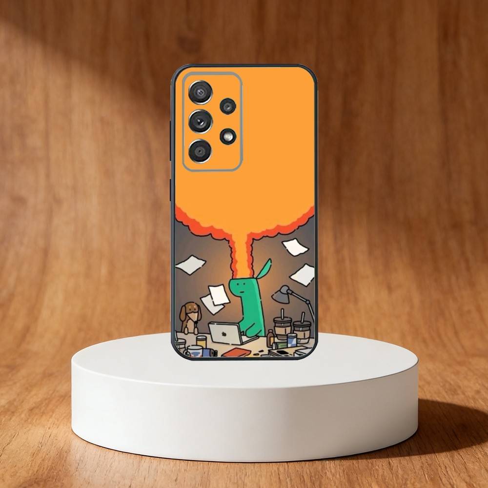 Coque de téléphone découpée Dinosaure JOGUMAN Studio Pour Samsung S25,S24,S21,S22,S23,S30,Ultra,S20,Plus,Fe,Note,10,9,5G Housse Noire