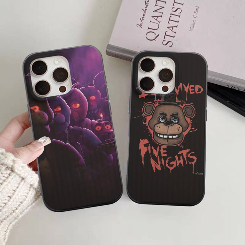 AmineF- Fnaf F-Five-nights-At-Freddys Handyhülle Für iPhone 16 15 17 Pro 13 14 Pro Max Plus Weiche Wellen-Silikon-Schutzhülle