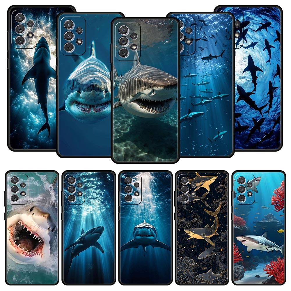 Shark Phone Case for Samsung A57 A37 A51 A71 A21S A17 A11 A15 A25 A41 A23 A33 A53 A73 A07 A05S A13 A35 A55 5G Cover
