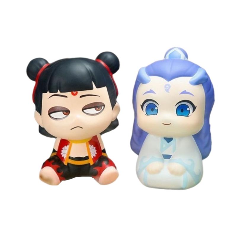 Squeeze Toy Nezha/Aobing Character Stress Reliever TPR Squeezable Toy Perfect for Office or Home Use Student Relax Toy