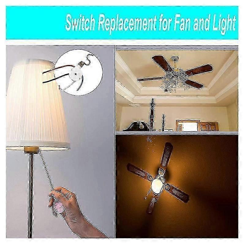1pcs Ceiling Fan Lights Switch Zingear Ze-208s E89885 3 Speed 4 Wire Fan Switch Pull Chain ,fan Lig