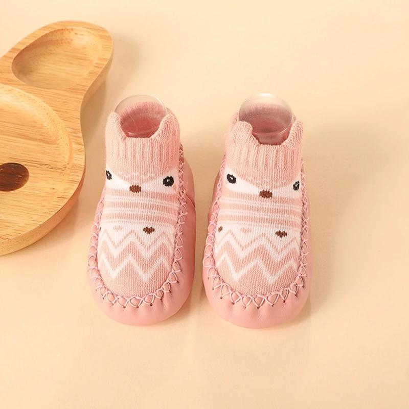 New Born Baby Socks with Rubber Soles Infant Baby Girls Boys Shoes Spring Autumn Baby Floor Socks Anti Slip Soft Sole Sock