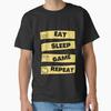 Eat Sleep Game Repeat Classic Tshirt Made In Usaaus Tshirt S2xl