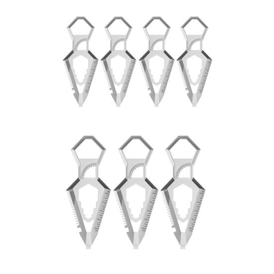 3/4Pcs Multi-functional Wrench 10 in 1 Everyday Carry Tool with Bottle Opener Protractor Dual-Scale Ruler Saw Cutter Screwdriver Rust-Resistant Hand