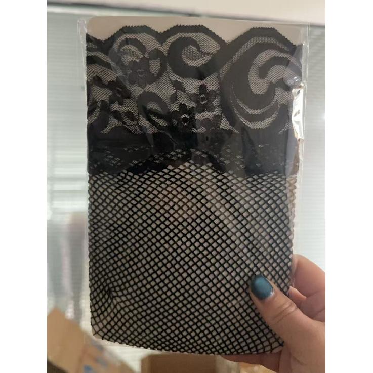 Plus Size Lace Fishnet stockings200Hollow-out Small Mesh Over-the-knee Fishnet Stockings