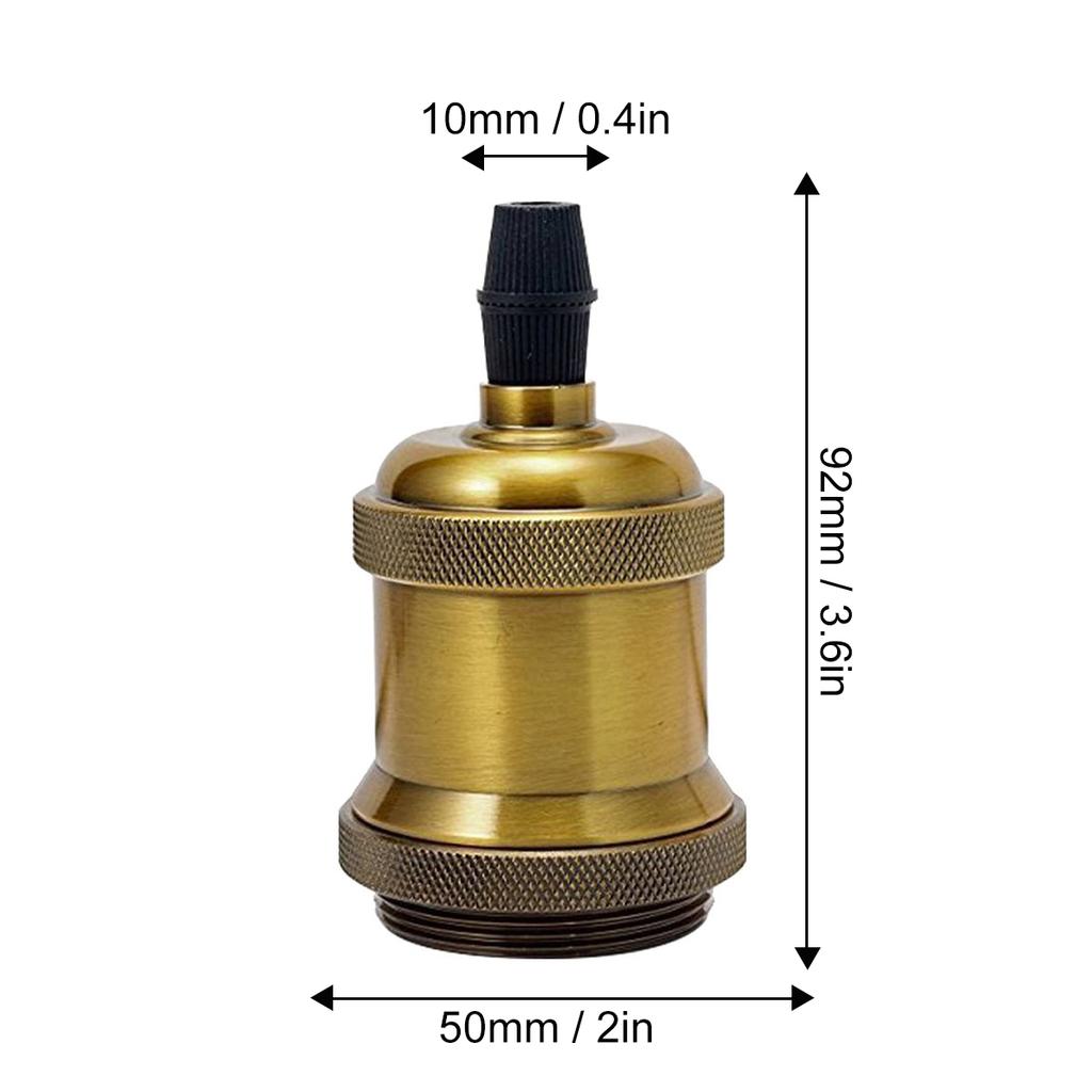 Sphoon Antique DIY Lamp Base E27 Screw Socket Aluminum Decorative Lamp Holder Vintage Metal Surface Mounted Indoor Ceiling Lamp