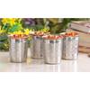 Steel Copper Luxury Glass – 250 ML, Ayurvedic Drinkware for Daily Use, Elegant Steel-Copper Design for Home, Office, and Gifting, Set of 4