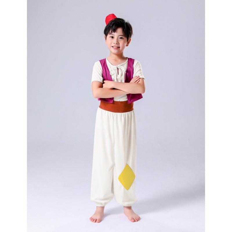Aladdin Kostüm für Kinder Magisches Prinzen Outfit aus Bambusfaser für Bühnenauftritte