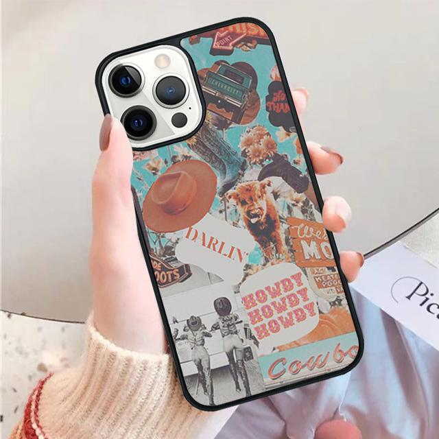 Western Cowgirl Cowboy Boho Aesthetic Phone Case Cover For iPhone 17 Air 15 16 14 Plus 11 12 13 Pro Max Apple max