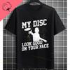 Lustiges Ich Liebe Es Wenn Meine Frau Mich Disc Golf Spielen Lässt Grafik T-Shirt 100% Baumwolle Kurzarm Humor Stil Lässiges Sport T-Shirt