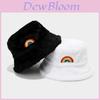 Classic Fisherman Hat With Embroidered Rainbow For Autumn Winter Outdoor Casual Wear