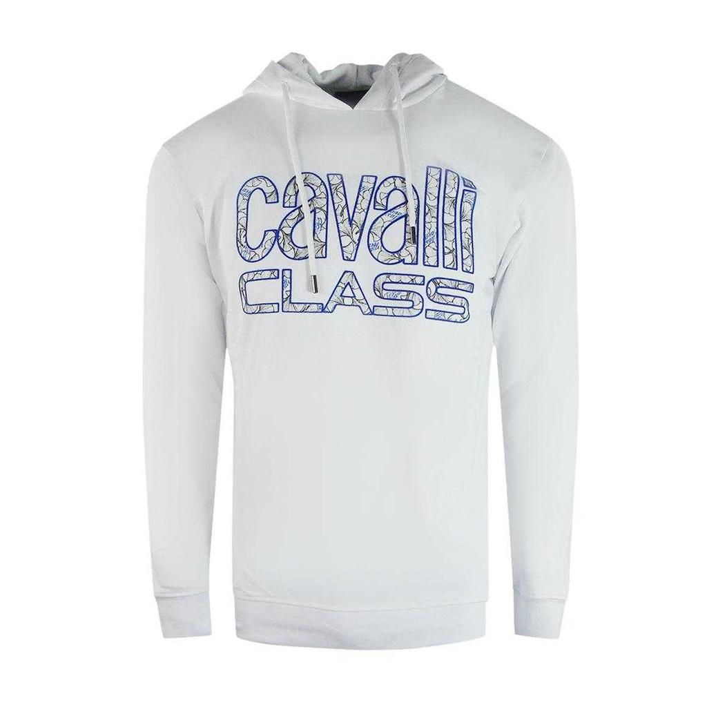 Cavalli Class Mens Floral Logo Hoodie