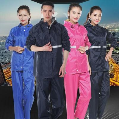 Adult Motorcycle Riding Waterproof Reflective Rain Suit - Electric Car Compatible 