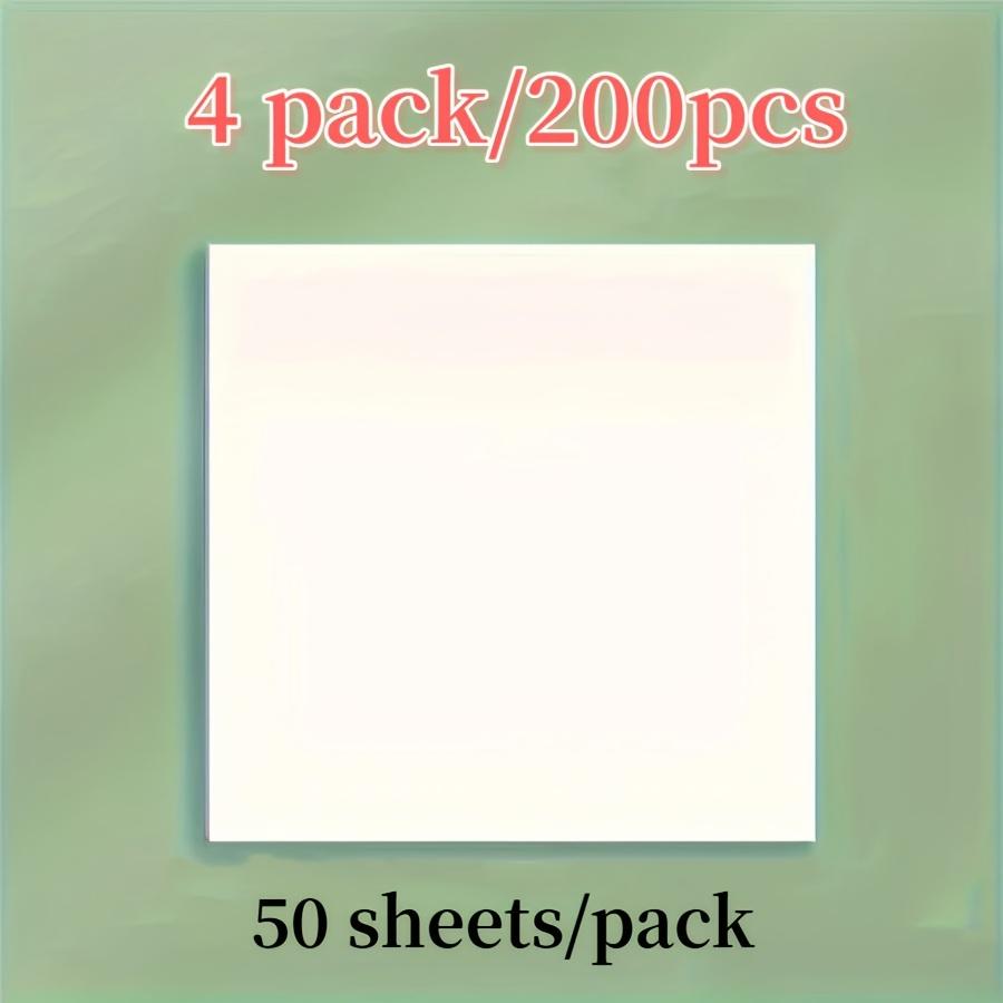 200/300Sheets Clear Sticky Notes Waterproof Self-Adhesive Translucent Sticky Notes pad for Books Annotation and Tracing post it