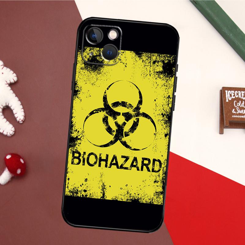Biohazard Symbol Logo Case For iPhone 14 Pro Max 16 15 11 12 13 17 Pro Max mini 15 16 Plus 16e 17 Air Back Cover