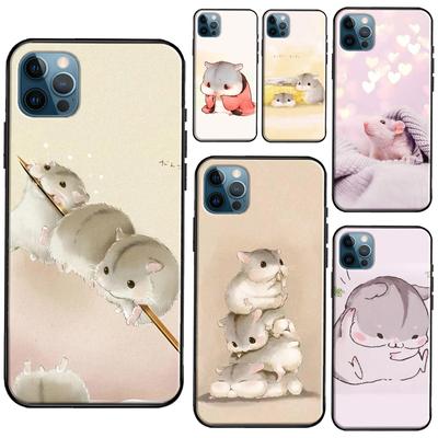 Husă de silicon cu hamsteri pentru iPhone 13 Mini 11 14 12 Pro Max 7 8 Plus X XR XS Max SE 2020 Carcasă de telefon